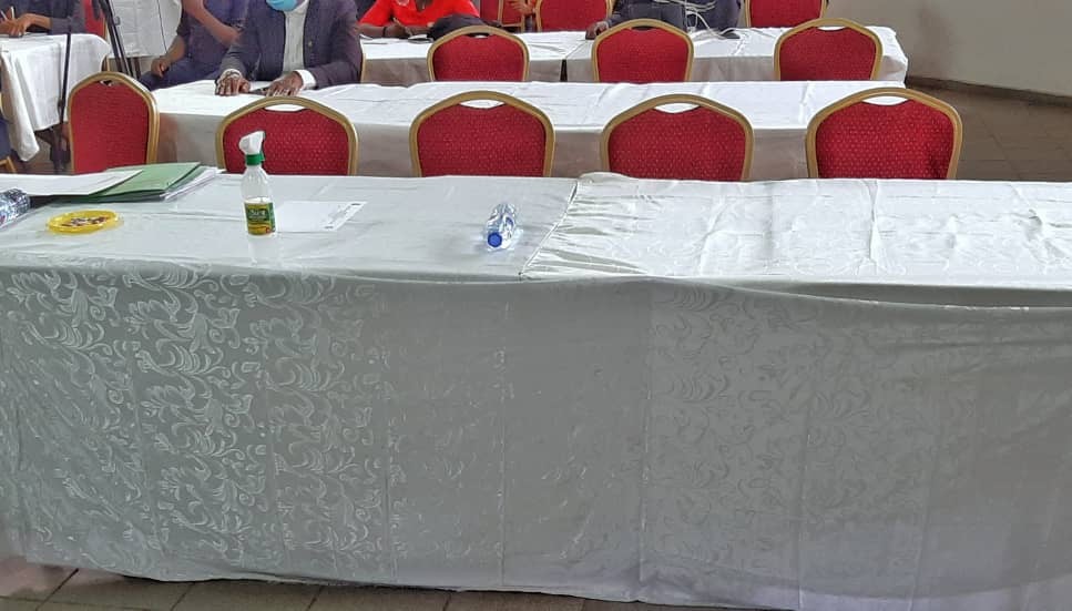  Empty seats of the Police Legal team 