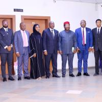 Chief Solomon Akuma, SAN with the ES, Directors and senior staff of the Comm.